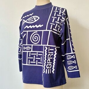 Vintage ESPRIT Logo Printed Long Sleeve Y2K 80s 90s T Shirt Top Tee Age 12 S / M